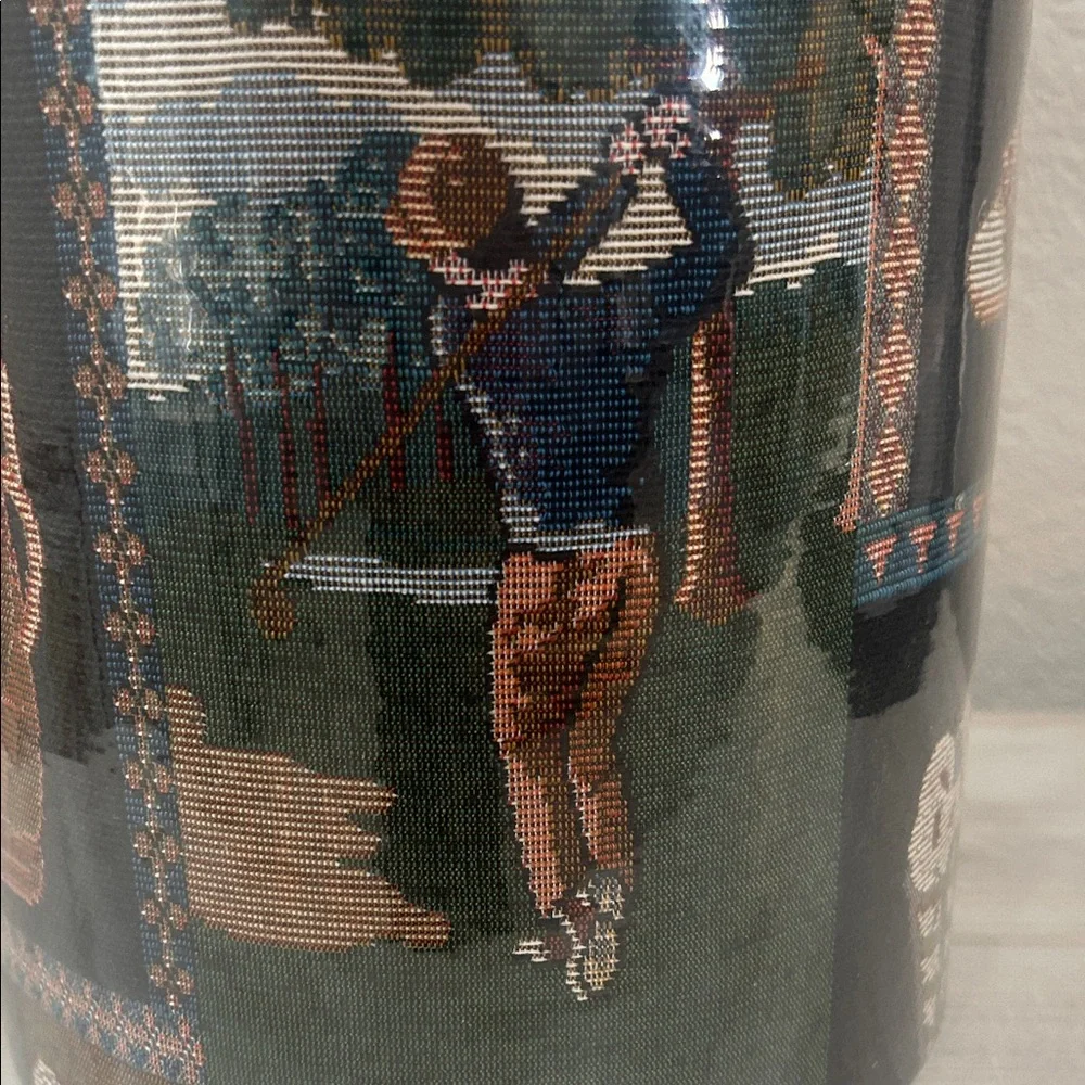 Kraftware- Vintage Golf Scene Ice Bucket with Handle